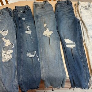 Distressed Blue Jeans Collection